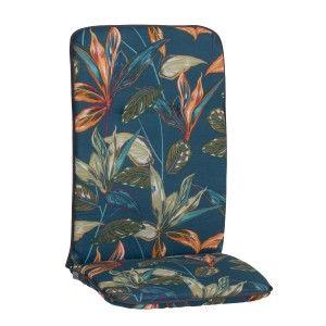 Beo Hochlehner-Auflage Enschede mit tropischem Blätter-Muster, 116x44x5cm für Gartenstühle.