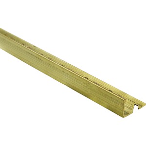 Winkelprofil aus Messing, naturfarben, 10 mm x 1 m, für Fliesenkanten und Abschlüsse.