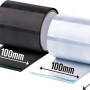 easyFix Reparatur-Klebeband, transparent und schwarz, 150cm Rolle für Teichfolien und mehr.