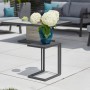Rechteckiger, anthrazitfarbener Siena Garden Gartentisch Ramo, 33,5x40cm, ideal für Balkon und Garten.