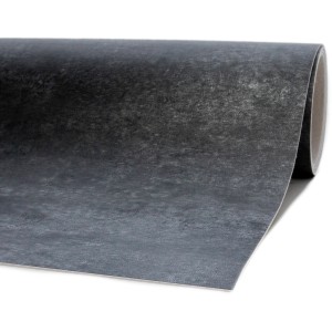 PVC-Bodenbelag Exist Anthrazit, 200cm breit, als Meterware auf Rolle.