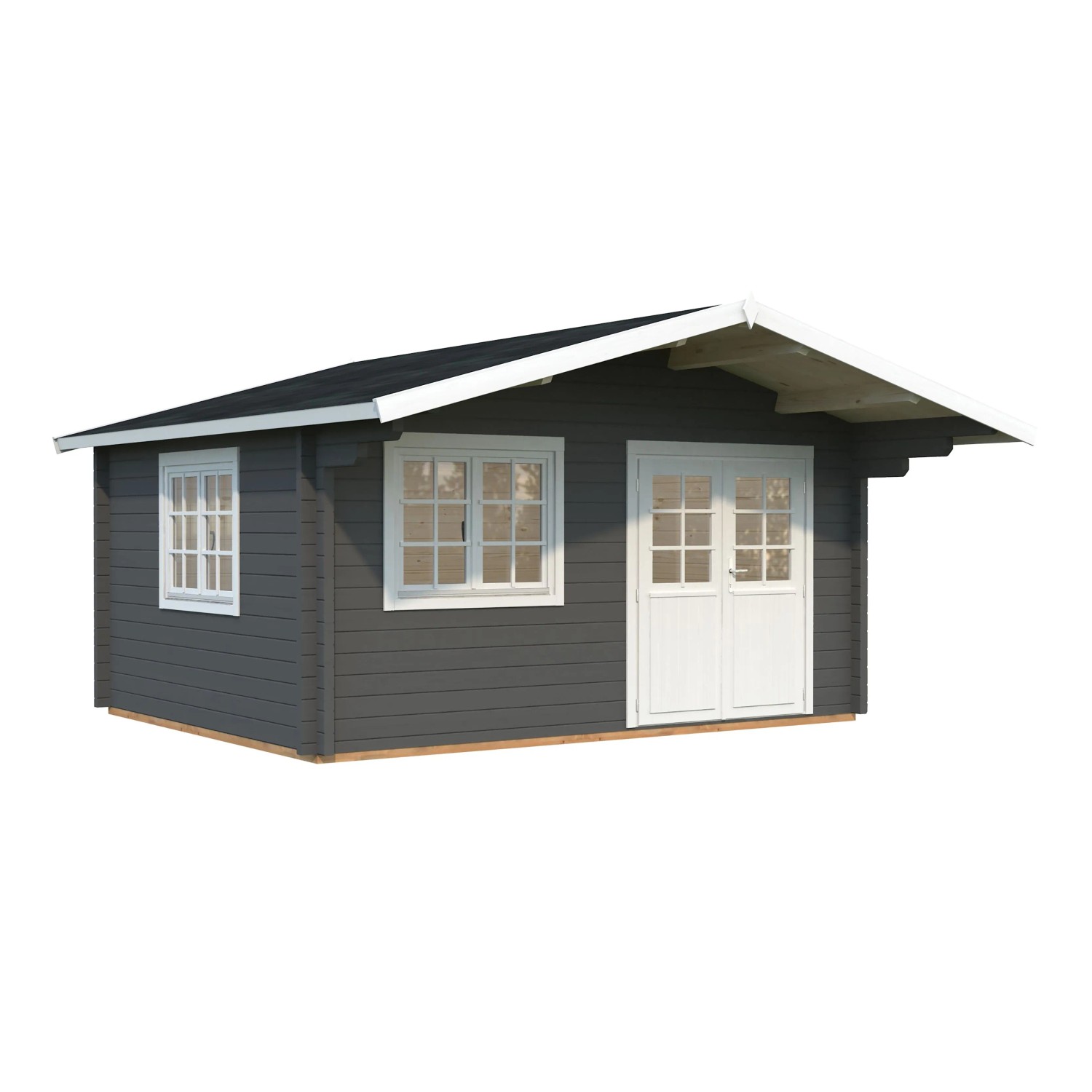 Palmako Gartenhaus Helena 450 x 360 cm Lackiert Dunkelgrau-Weiß FSC®_2