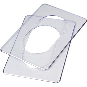 REV Tapetenschutz 2-fach für Steckdosen, 2 Stück, transparenter Schutz für Schalter & Taster.