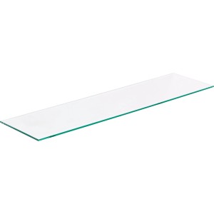 Klarer, eckiger Glasboden Villar (80x20x0,6 cm) für Regale & Möbelbau.