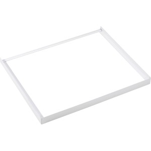 Weißer Waschmaschinen-Verbindungsrahmen (60x50 cm) aus Stahl zum sicheren Aufeinanderstellen von Geräten.