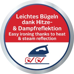 Symbol für Leifheit Bügeltischbezug Thermo Reflect: Hitzereflektion für leichtes Bügeln.