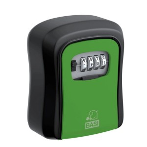 Basi Schlüsselsafe SSZ 200, schwarz-grün, mit Zahlenschloss aus Aluminium.