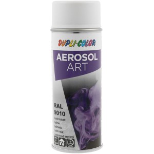 Dupli-Color Aerosol Art RAL 9010, seidenmatt, 400ml Dose für Lackreparatur und Karosserie.