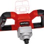 Einhell Akku-Farbmörtelrührer TE-MX 18 Li (ohne Akku) in Rot und Silber, mit Griffbügel.