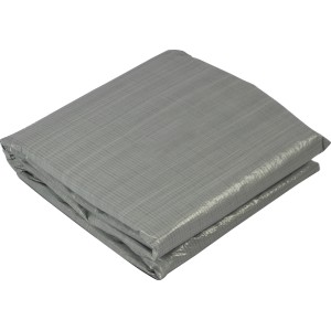 Graue EXIT Pool Bodenplane 500x500 cm, gefaltet. Bodenschutzmatte für Pools.