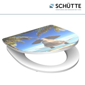 Schütte WC-Sitz Happy Elephant mit Absenkautomatik, Duroplast, Elefanten-Motiv.
