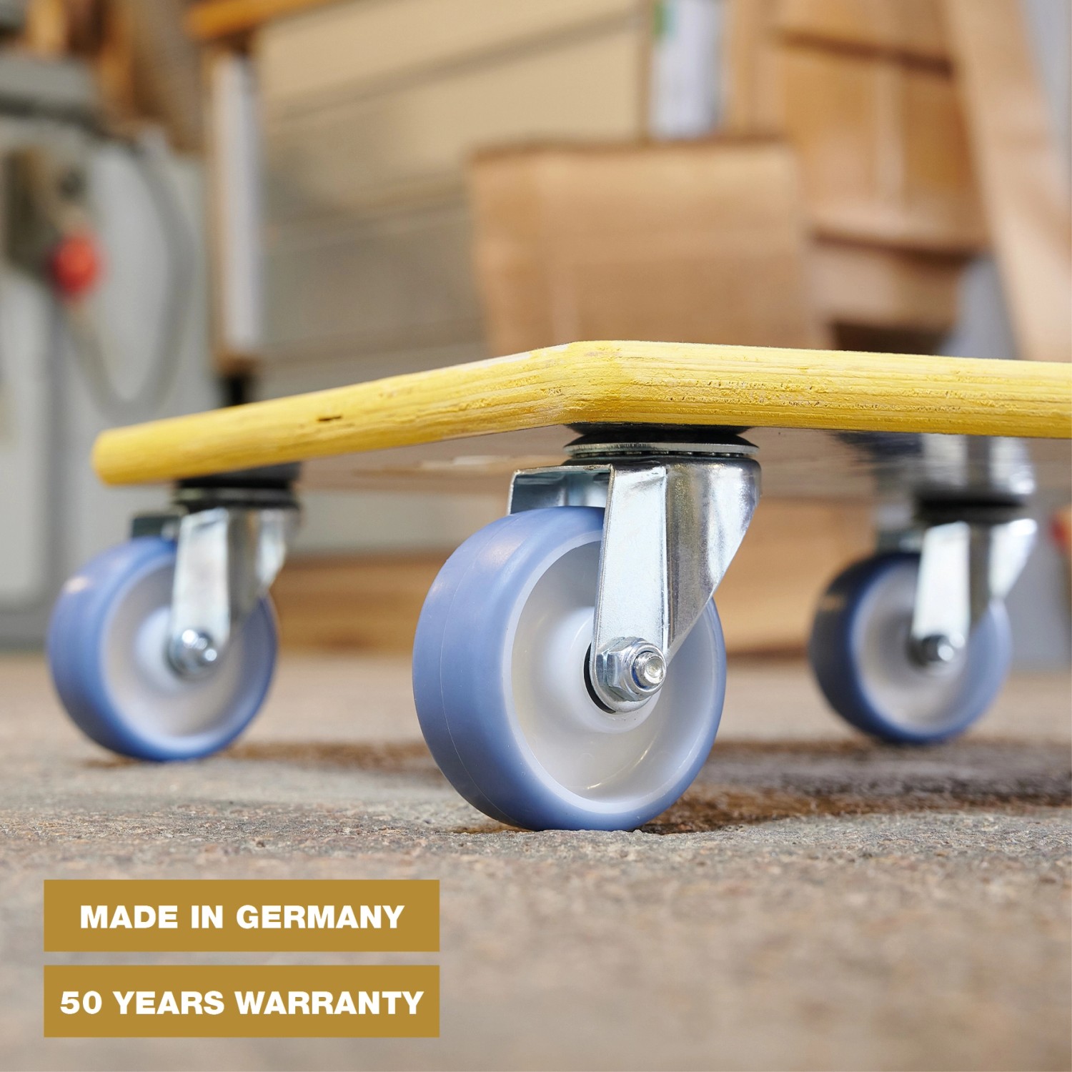 Carrello Trasporto Wagner MM 1126 - 59x29cm, Portata 200kg, Ruote Morbide, Con Maniglia - Foto 5