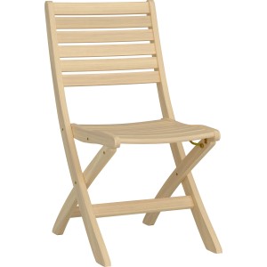 Klappstuhl Canston aus Holz in Natur, ideal für Garten, Balkon und Terrasse.