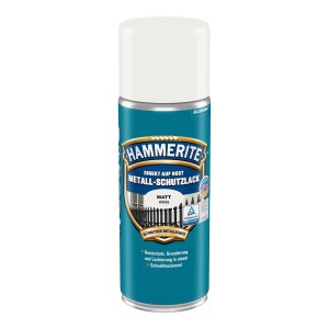 Hammerite Metall-Schutzlack Spray, Weiß-Matt, 400ml Dose. Rostschutz, Grundierung und Lack in einem.