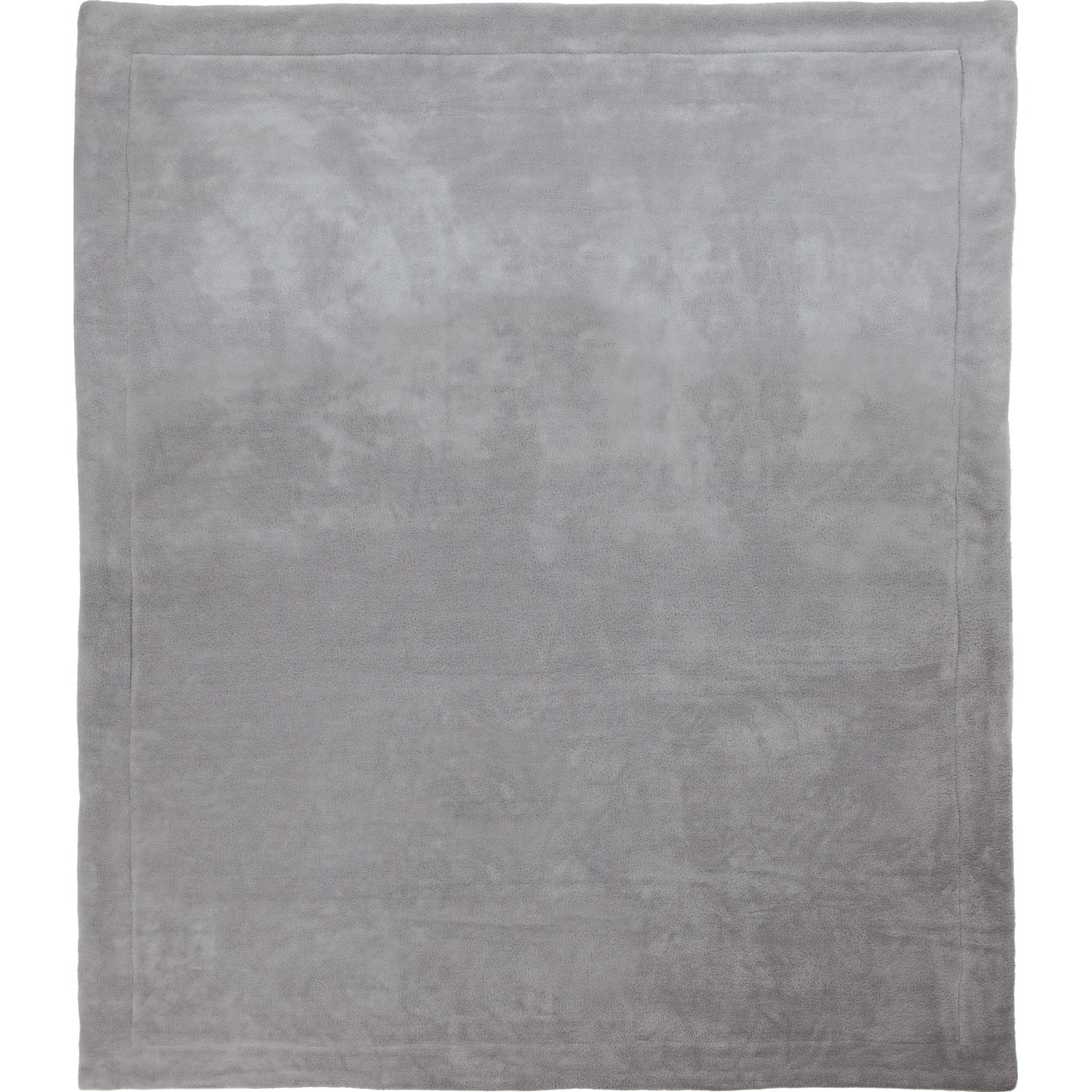 Dunkelgraue Fleecedecke Sherpa (130x150cm) mit Lammwollplüsch, ideal als Wohndecke.