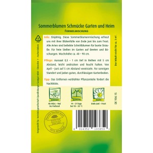 Quedlinburger Sommerblumen 'Schmücke Garten und Heim', Samenmischung für Beet und Rabatte.