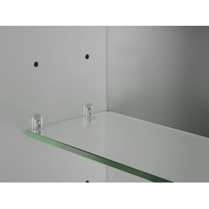 Sieper Medizinschrank 39 cm x 39 cm Weiß-Silber mit Tür