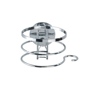 Wenko Turbo-Loc Haartrocknerhalter aus glänzendem Edelstahl mit Kabelhalter.