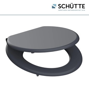 Schütte MDF WC-Sitz Spirit Anthrazit mit Absenkautomatik, Ansicht von oben.