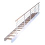 Treppe Kos 16 Stufen Buche Geölt 105 cm Metallgeländer Weiß FSC®_2