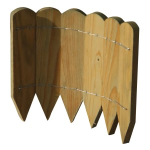 Flex-Palisade aus druckimprägniertem Holz, 42x30cm, zur Beet- oder Raseneinfassung im Garten.