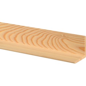 Winkelleiste aus Lärche, 45x45x2000 mm, ideal zum Verkleiden von Kanten im Innenbereich.