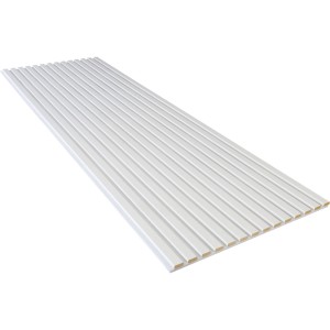 Kosche Akustikpaneel, foliert in Weiß, 240x56cm, für Wand- und Deckenverkleidung.