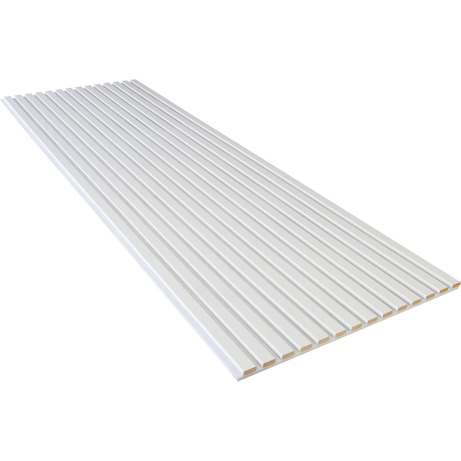 Kosche Akustikpaneel, foliert in Weiß, 240x56cm, für Wand- und Deckenverkleidung.