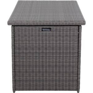 Siena Garden Kissenbox Corido in Anthrazit, 167x85x84,5 cm, aus Gardino-Geflecht und Aluminium.