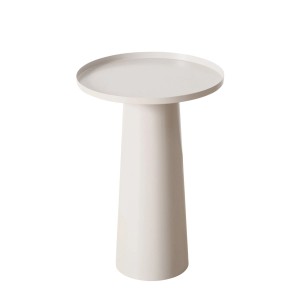 Beiger Boltze Home Tisch Jacky, Ø 28x45cm, aus pulverbeschichtetem Eisen, ideal als Gartentisch.