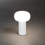 Weiße Konstsmide LED Tischleuchte Antibes, ideal für Innen und Außen. Dekoleuchte mit Akku.