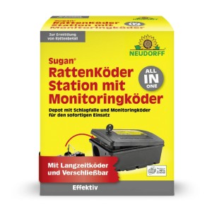 Neudorff Ratten-Köderstation mit Monitoringköder Sugan, Komplettset zur Rattenbekämpfung.
