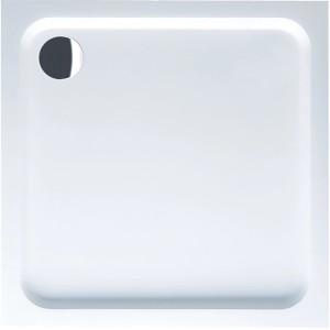 Rechteckige, weiße Villeroy & Boch Duschwanne O.Novo, 80x80 cm, mit Ablauf.