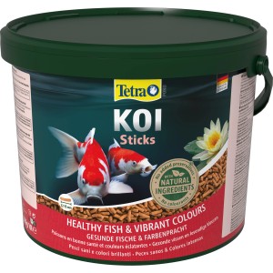 Tetra Pond Koi Sticks 10L: Hauptfutter für Kois für Wachstum und Farbenpracht.