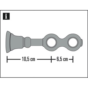 Gardinia Doppelträger Country, geschlossen, 10,5 cm, Buche, für Stilgarnituren.