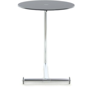 Kayoom Beistelltisch Servant, schwarz-silber, mit Rollen, Ø 46x62 cm. Ideal als Sofatisch.