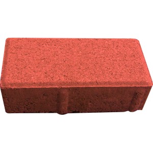 Roter Premac Pflasterstein Klasiko, 20x10x6 cm, aus Beton für Wege und Einfahrten.