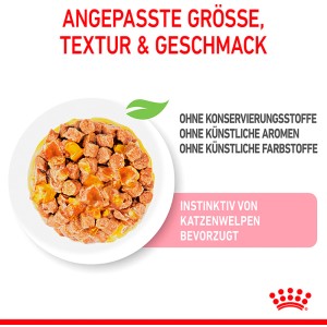 Royal Canin Kitten Nassfutter Gelee, Katzenfutter für Kätzchen, 85g Portion.