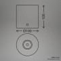 Technische Zeichnung Brilo Tischleuchte Tubo Keramik Beige, Maße: Ø 10 cm x 10,5 cm.