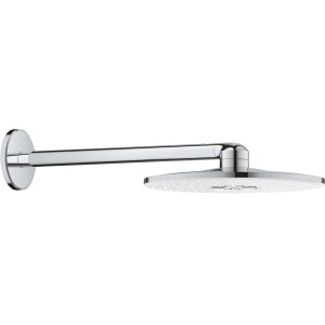 Grohe Rainshower 310 SmartActive Kopfbrause-Set in Moonwhite mit horizontalem Duscharm.