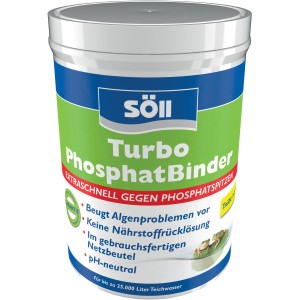 Söll Turbo Phosphat Binder 600g im Eimer zur Teichpflege und Algenvorbeugung.