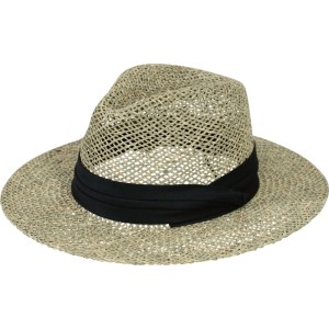 Strohhut Männer Natural Band Schwarz Gr. 57