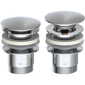 Kirchhoff Pop Up Ablaufgarnitur, 1 1/4 Zoll, Chrom, für Waschbecken und Waschtische.