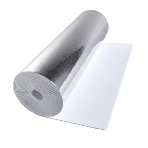 Gerollte Dämmtapete EPS alubeschichtet, 5m x 0,5m, 4mm Stärke, für Wohnraumdämmung.
