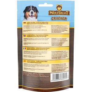 Wolfsblut Hundesnack Cracker Cold River, getreidefreie Natursnacks mit Forelle und Süßkartoffel.