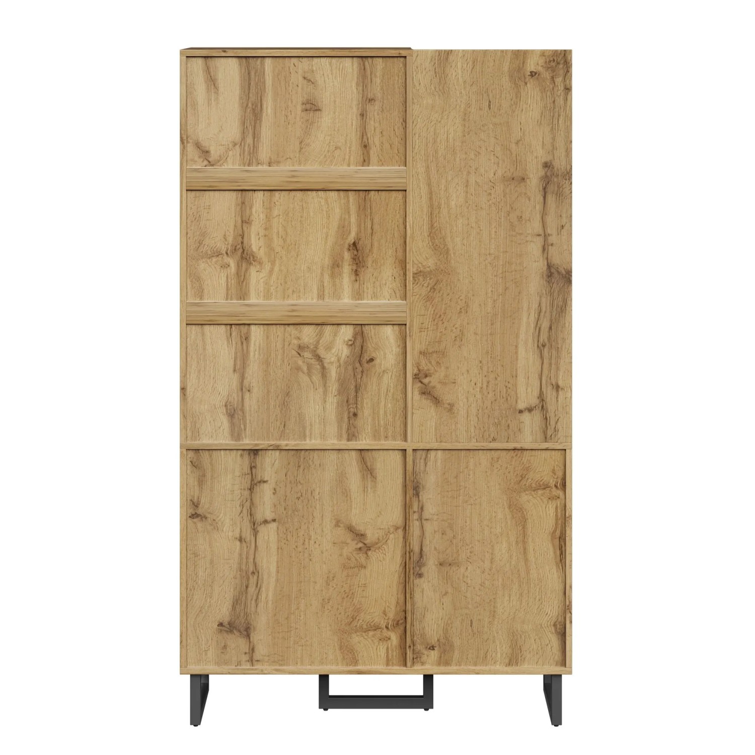 okwish Garderoben Set mit PolsterPaneelen Schuhschrank Flur 110x38x186cm Natur_10
