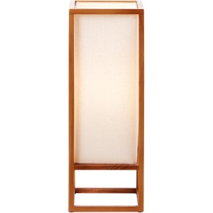 Brilliant Tischleuchte Seaside, Natur/Weiß, Holz und Textil, Design-Tischlampe.