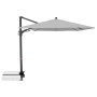 Hellgrauer Doppler Ampelschirm MyZone 210x210 cm mit Dreh- und Neigungsfunktion.