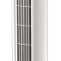 Weißer Turmventilator mit Timer, 80 cm hoch, für eine angenehme Luftkühlung im Raum.
