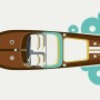 Fototapete mit brauner Jacht/Schiff Motiv, 4,00x2,70m, für Wandgestaltung.